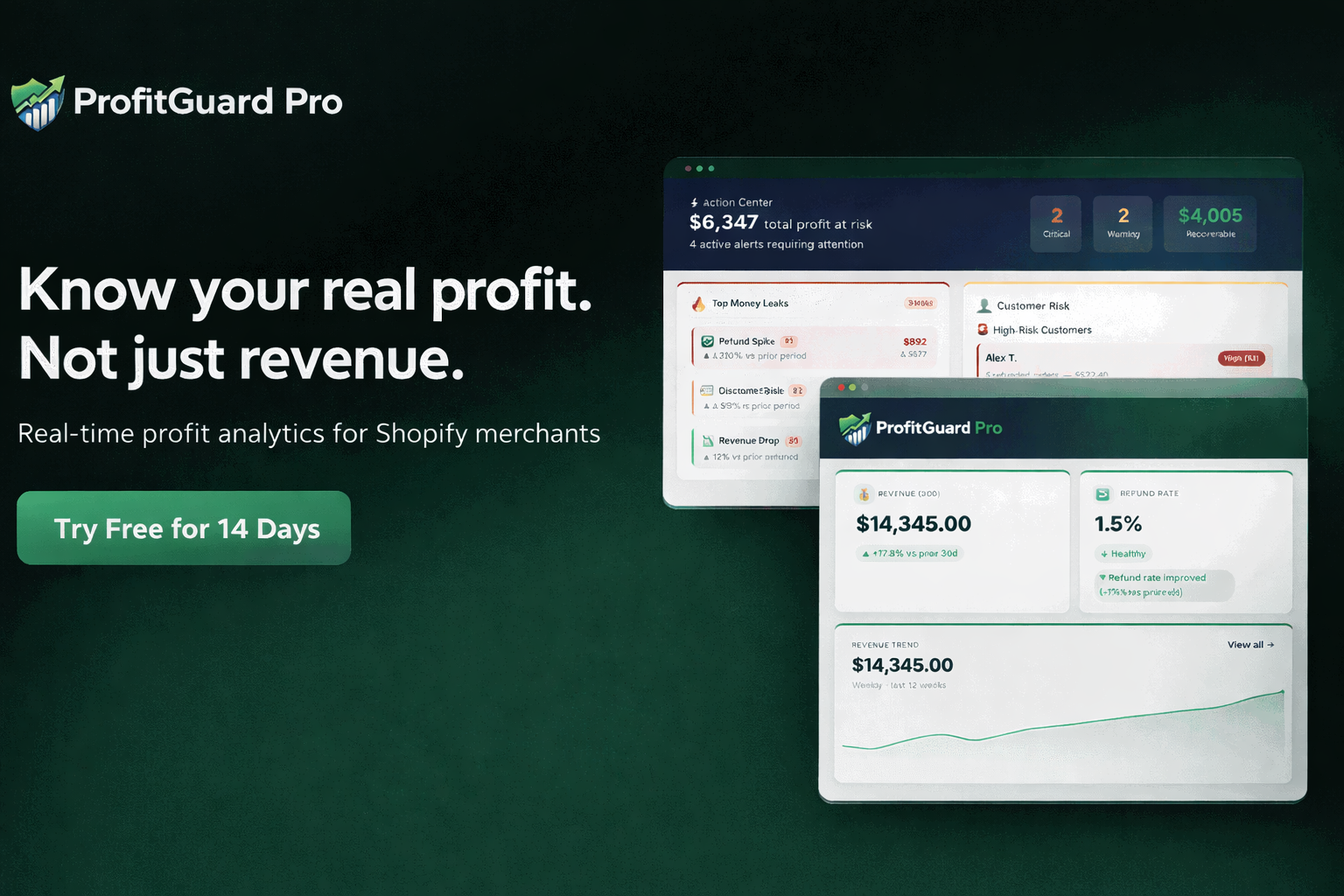ProfitGuard Pro Dashboard